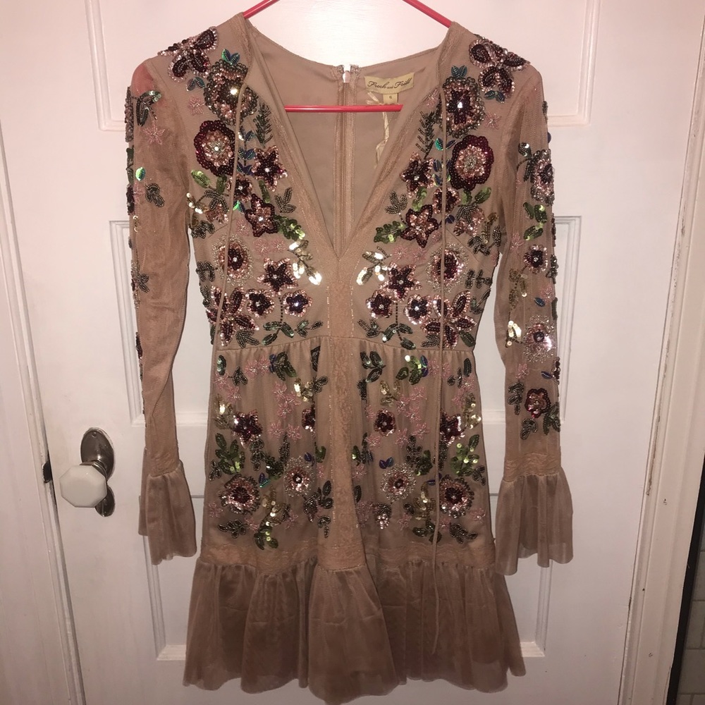 ASOS Frock and Frill Bead Embroidered Mini Dress